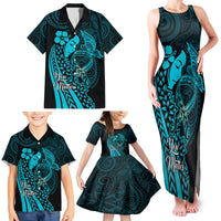 Polynesia World Ovarian Cancer Day Family Matching Tank Maxi Dress and Hawaiian Shirt You Matter Polynesian Women