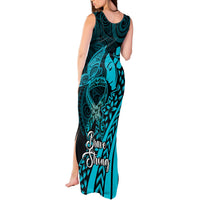 Polynesia World Ovarian Cancer Day Tank Maxi Dress You Matter Polynesian Women LT14 - Polynesian Pride