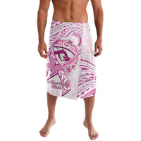 Polynesia Breast Cancer Awareness Lavalava Pink Ribbon No One Fights Alone - White LT14 White - Polynesian Pride