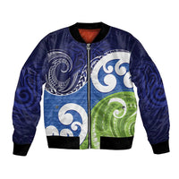 Southland New Zealand Bomber Jacket Maori Koru Flag Color