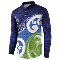 Southland New Zealand Button Sweatshirt Maori Koru Flag Color