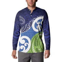 Southland New Zealand Button Sweatshirt Maori Koru Flag Color