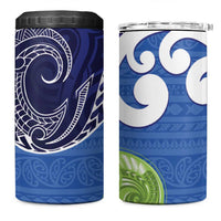 Southland New Zealand 4 in 1 Can Cooler Tumbler Maori Koru Flag Color