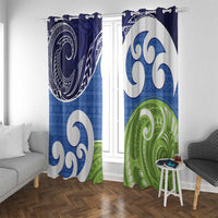 Southland New Zealand Window Curtain Maori Koru Flag Color