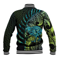 Southland Takehe Pounama Baseball Jacket Aotearoa Poutama Paua Shell Fern LT14 - Polynesian Pride