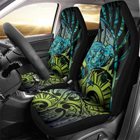 Southland Takehe Pounama Car Seat Cover Aotearoa Poutama Paua Shell Fern