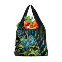Southland Takehe Pounama Grocery Bag Aotearoa Poutama Paua Shell Fern LT14 1-pack One Size Black - Polynesian Pride