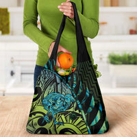 Southland Takehe Pounama Grocery Bag Aotearoa Poutama Paua Shell Fern LT14 - Polynesian Pride