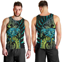 Southland Takehe Pounama Men Tank Top Aotearoa Poutama Paua Shell Fern LT14 - Polynesian Pride