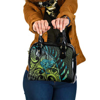 Southland Takehe Pounama Shoulder Handbag Aotearoa Poutama Paua Shell Fern