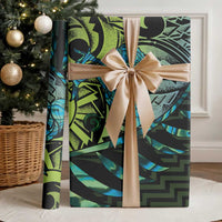Southland Takehe Pounama Wrapping Paper Aotearoa Poutama Paua Shell Fern LT14 - Polynesian Pride