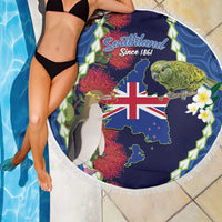 Southland Anniversary Day Beach Blanket Murihiku 1861 Maori Bird Mix Pohutukawa LT14 - Polynesian Pride