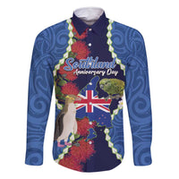 Southland Anniversary Day Family Matching Long Sleeve Bodycon Dress and Hawaiian Shirt Murihiku 1861 Maori Bird Mix Pohutukawa