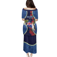 Southland Anniversary Day Family Matching Puletasi and Hawaiian Shirt Murihiku 1861 Maori Bird Mix Pohutukawa