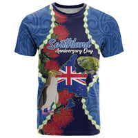 Southland Anniversary Day T Shirt Murihiku 1861 Maori Bird Mix Pohutukawa