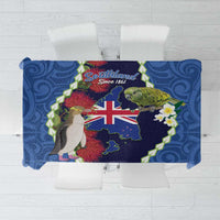 Southland Anniversary Day Tablecloth Murihiku 1861 Maori Bird Mix Pohutukawa LT14 Blue - Polynesian Pride