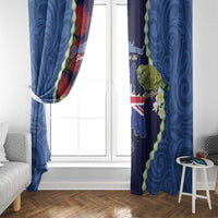 Southland Anniversary Day Window Curtain Murihiku 1861 Maori Bird Mix Pohutukawa LT14 - Polynesian Pride