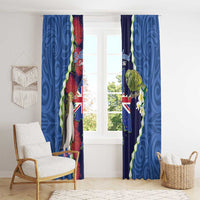 Southland Anniversary Day Window Curtain Murihiku 1861 Maori Bird Mix Pohutukawa LT14 - Polynesian Pride