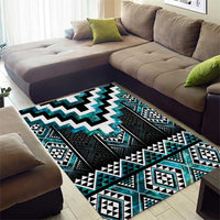 Paua Shell Taniko Pattern Aotearoa Area Rug Niho Taniwha Mix Poutama