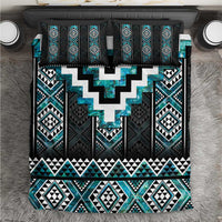 Paua Shell Taniko Pattern Aotearoa Bedding Set Niho Taniwha Mix Poutama