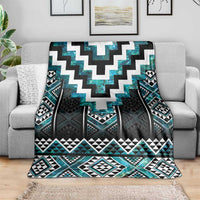 Paua Shell Taniko Pattern Aotearoa Blanket Niho Taniwha Mix Poutama LT14 - Polynesian Pride