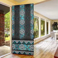 Paua Shell Taniko Pattern Aotearoa Door Cover Niho Taniwha Mix Poutama - Polynesian Pride