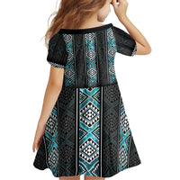 Paua Shell Taniko Pattern Aotearoa Family Matching Puletasi and Hawaiian Shirt Niho Taniwha Mix Poutama