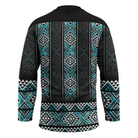 Paua Shell Taniko Pattern Aotearoa Hockey Jersey Niho Taniwha Mix Poutama LT14 - Polynesian Pride