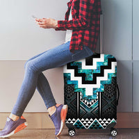 Paua Shell Taniko Pattern Aotearoa Luggage Cover Niho Taniwha Mix Poutama