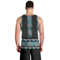 Paua Shell Taniko Pattern Aotearoa Men Tank Top Niho Taniwha Mix Poutama LT14 - Polynesian Pride