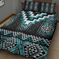 Paua Shell Taniko Pattern Aotearoa Quilt Bed Set Niho Taniwha Mix Poutama LT14 - Polynesian Pride