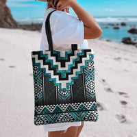 Paua Shell Taniko Pattern Aotearoa Tote Bag Niho Taniwha Mix Poutama - Polynesian Pride