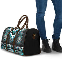 Paua Shell Taniko Pattern Aotearoa Travel Bag Niho Taniwha Mix Poutama - Polynesian Pride