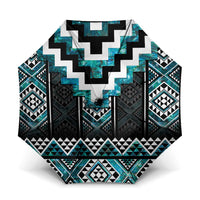 Paua Shell Taniko Pattern Aotearoa Umbrella Niho Taniwha Mix Poutama - Polynesian Pride