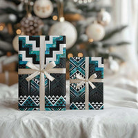 Paua Shell Taniko Pattern Aotearoa Wrapping Paper Niho Taniwha Mix Poutama LT14 - Polynesian Pride