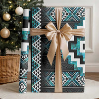 Paua Shell Taniko Pattern Aotearoa Wrapping Paper Niho Taniwha Mix Poutama LT14 - Polynesian Pride