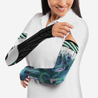 Aotearoa Korowai Motif Arm Sleeves Hei Matau Poutama Maori Pattern LT14 - Polynesian Pride