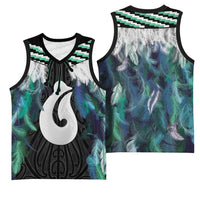 Aotearoa Korowai Motif Basketball Jersey Hei Matau Poutama Maori Pattern LT14 - Polynesian Pride
