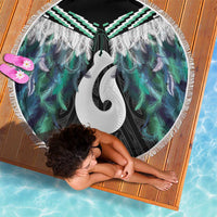 Aotearoa Korowai Motif Beach Blanket Hei Matau Poutama Maori Pattern LT14 - Polynesian Pride