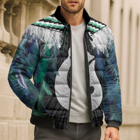 Aotearoa Korowai Motif Bomber Puffer Jacket Hei Matau Poutama Maori Pattern LT14 - Polynesian Pride