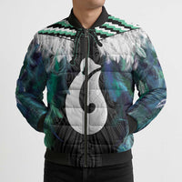 Aotearoa Korowai Motif Bomber Puffer Jacket Hei Matau Poutama Maori Pattern LT14 - Polynesian Pride