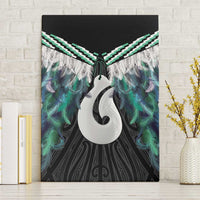 Aotearoa Korowai Motif Canvas Wall Art Hei Matau Poutama Maori Pattern LT14 Without Frame Turquoise - Polynesian Pride
