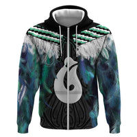 Aotearoa Korowai Motif Hoodie Hei Matau Poutama Maori Pattern