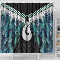 Aotearoa Korowai Motif Shower Curtain Hei Matau Poutama Maori Pattern LT14 - Polynesian Pride