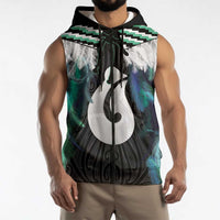 Aotearoa Korowai Motif Sleeveless Zip Hoodie Hei Matau Poutama Maori Pattern LT14 - Polynesian Pride