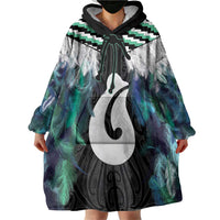 Aotearoa Korowai Motif Wearable Blanket Hoodie Hei Matau Poutama Maori Pattern LT14 - Polynesian Pride