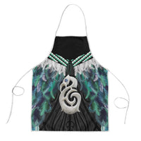 Aotearoa Korowai Motif Apron Hei Manaia Poutama Maori Pattern LT14 Turquoise - Polynesian Pride