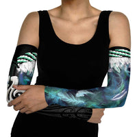 Aotearoa Korowai Motif Arm Sleeves Hei Manaia Poutama Maori Pattern LT14 - Polynesian Pride