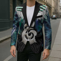 Aotearoa Korowai Motif Blazer Hei Manaia Poutama Maori Pattern LT14 - Polynesian Pride