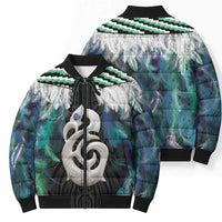Aotearoa Korowai Motif Bomber Puffer Jacket Hei Manaia Poutama Maori Pattern LT14 - Polynesian Pride